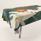 mid century garden summer relax Tablecloth Gallery Image 1