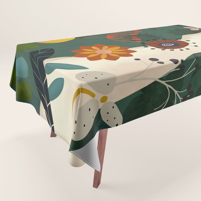 mid century garden summer relax Tablecloth Gallery Image 1