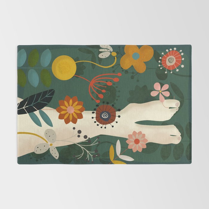 mid century garden summer relax Rug Gallery Image 2