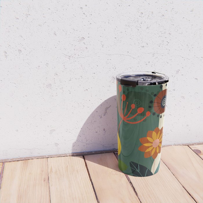 mid century garden summer relax Travel Mug Gallery Image 4