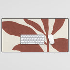 Linocut Branch #3 / Saffron Red Desk Mat Gallery Image 1