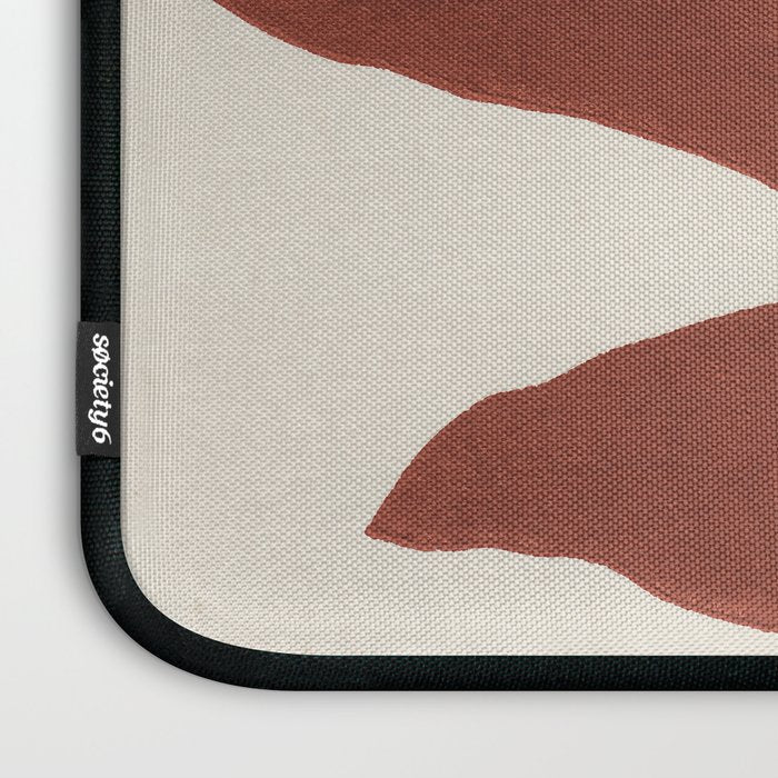 Linocut Branch #3 / Saffron Red Laptop Sleeve Gallery Image 3