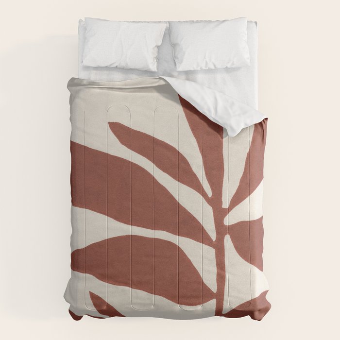Linocut Branch #3 / Saffron Red Comforter Gallery Image 1