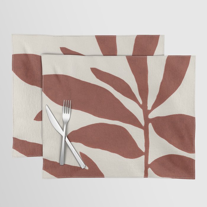 Linocut Branch #3 / Saffron Red Placemat Gallery Image 1