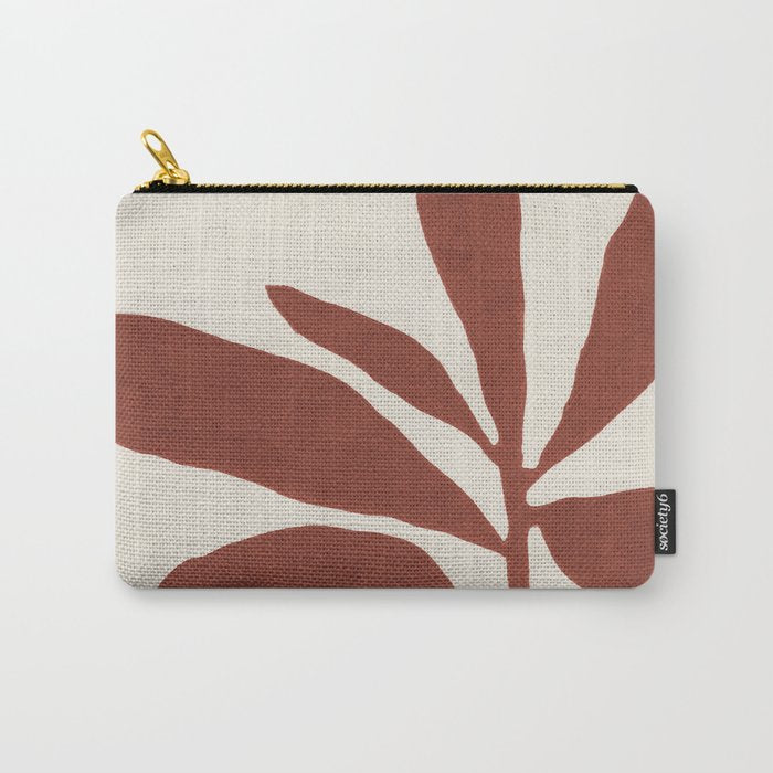 Linocut Branch #3 / Saffron Red Carry All Pouch Gallery Image 1