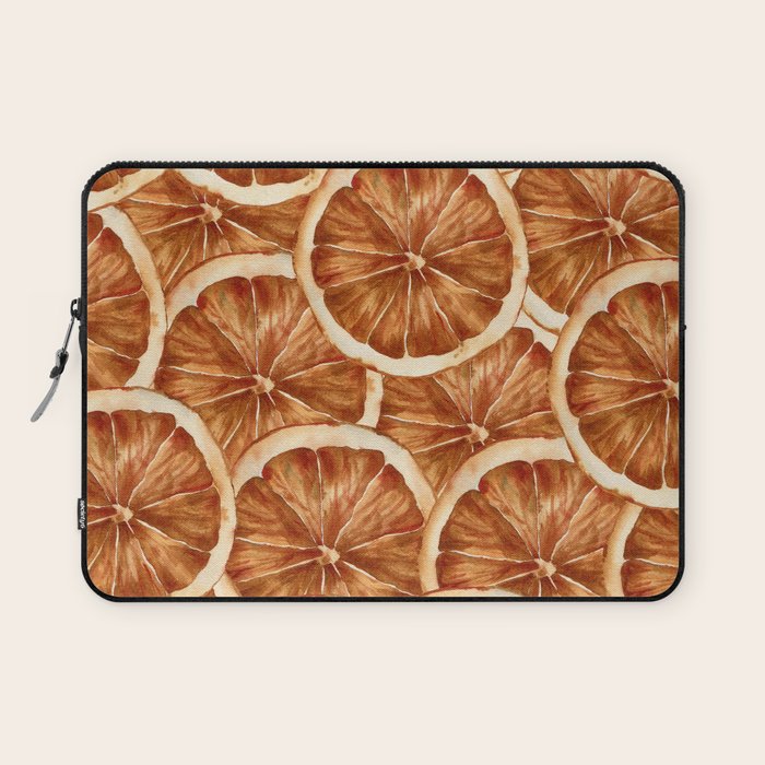 Watercolor, Festive Oranges Laptop Sleeve Gallery Image 1
