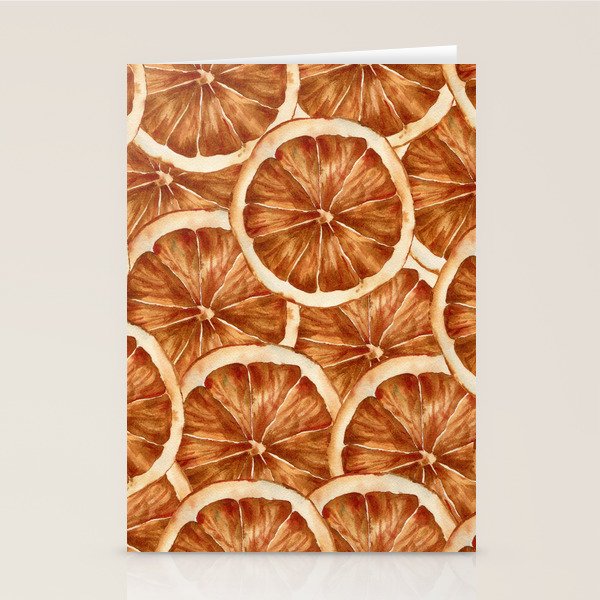 Watercolor, Festive Oranges Stationery Card Gallery Image 2