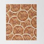 Watercolor, Festive Oranges Throw Blanket Gallery Image 2