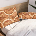 Watercolor, Festive Oranges Pillow Sham Gallery Image 2