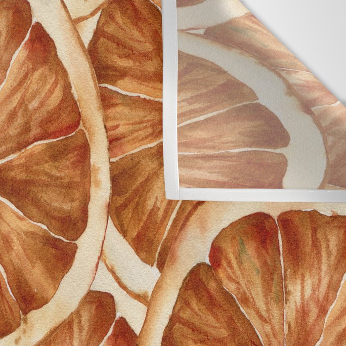Watercolor, Festive Oranges Wall Tapestry Gallery Image 3