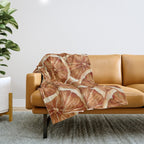 Watercolor, Festive Oranges Throw Blanket Gallery Image 1