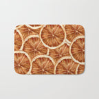 Watercolor, Festive Oranges Bath Mat Gallery Image 1