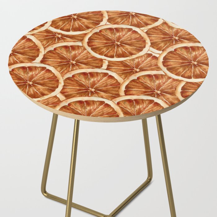 Watercolor, Festive Oranges Side Table Gallery Image 2