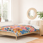 Tropical watercolor flower nature art pattern Duvet Cover Gallery Image 2