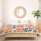 Tropical watercolor flower nature art pattern Duvet Cover Gallery Image 3