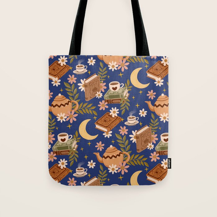 Cozy Evening In Blue Tote Bag Gallery Image 1