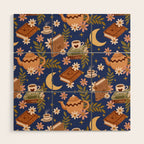 Cozy Evening In Blue Wood Wall Art Gallery Image 1