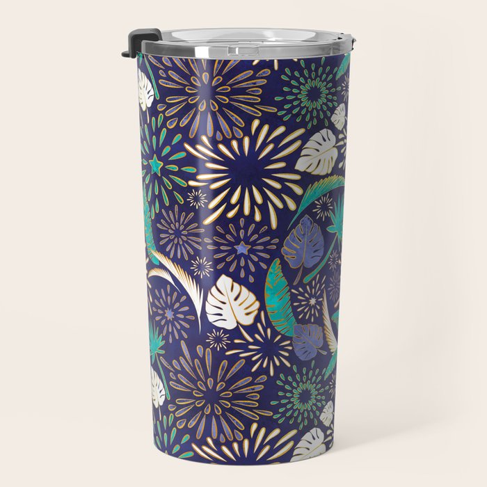 Tropical fireworks Travel Mug Gallery Image 3