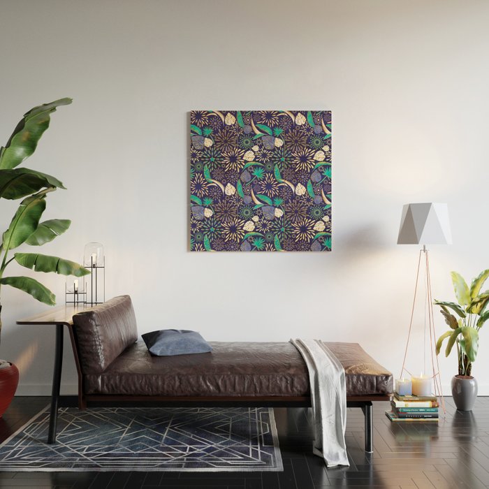 Tropical fireworks Wood Wall Art Gallery Image 2
