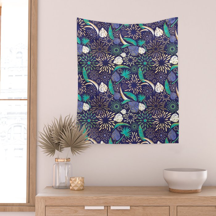 Tropical fireworks Wall Tapestry Gallery Image 2