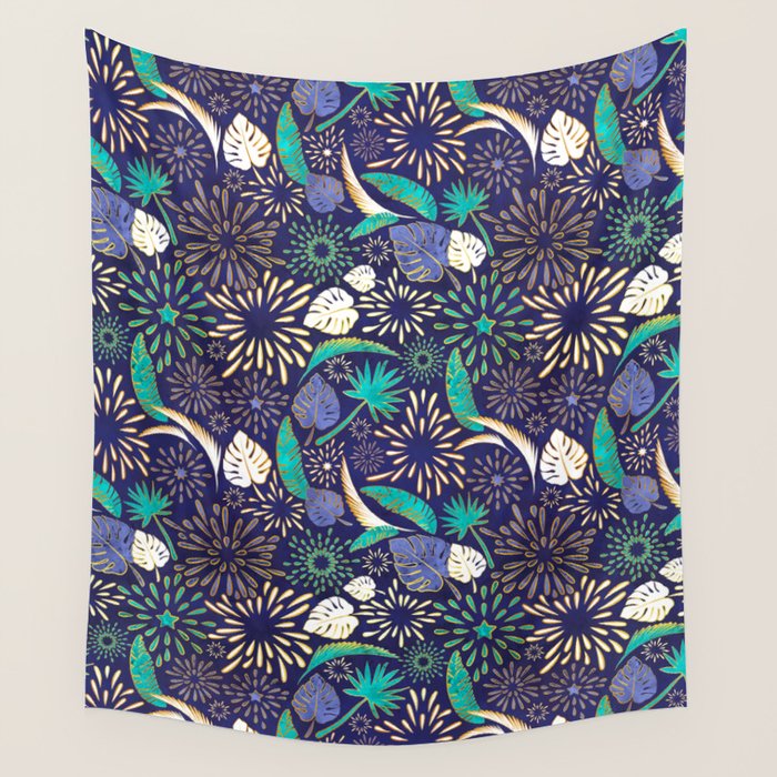 Tropical fireworks Wall Tapestry Gallery Image 4
