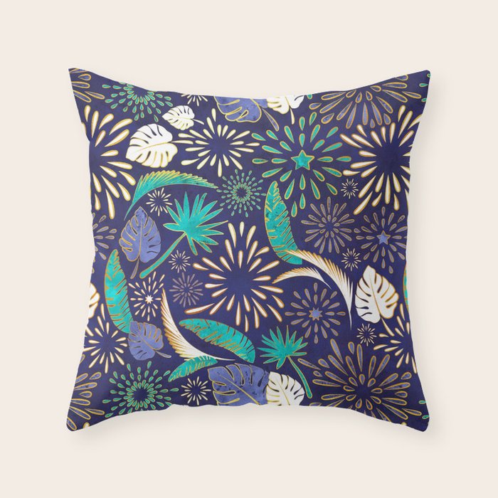 Tropical fireworks Throw Pillow Gallery Image 6