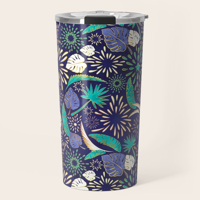Tropical fireworks Travel Mug Gallery Image 1