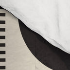 Abstraction_BLACK_LINE_DOT_POP_ART_Minimalism_004D Comforter Gallery Image 4
