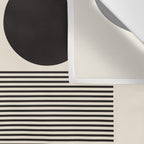 Abstraction_BLACK_LINE_DOT_POP_ART_Minimalism_004D Wall Tapestry Gallery Image 3