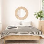Abstraction_BLACK_LINE_DOT_POP_ART_Minimalism_004D Duvet Cover Gallery Image 3