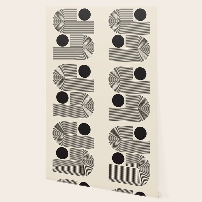 Abstraction_BLACK_LINE_DOT_POP_ART_Minimalism_004D Wallpaper Gallery Image 2