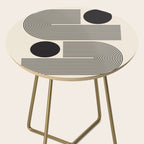 Abstraction_BLACK_LINE_DOT_POP_ART_Minimalism_004D Side Table Gallery Image 2