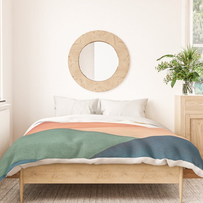Colorful Abstract Mountains Duvet Cover Gallery Image 3