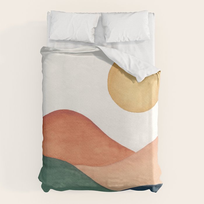 Colorful Abstract Mountains Duvet Cover Gallery Image 6