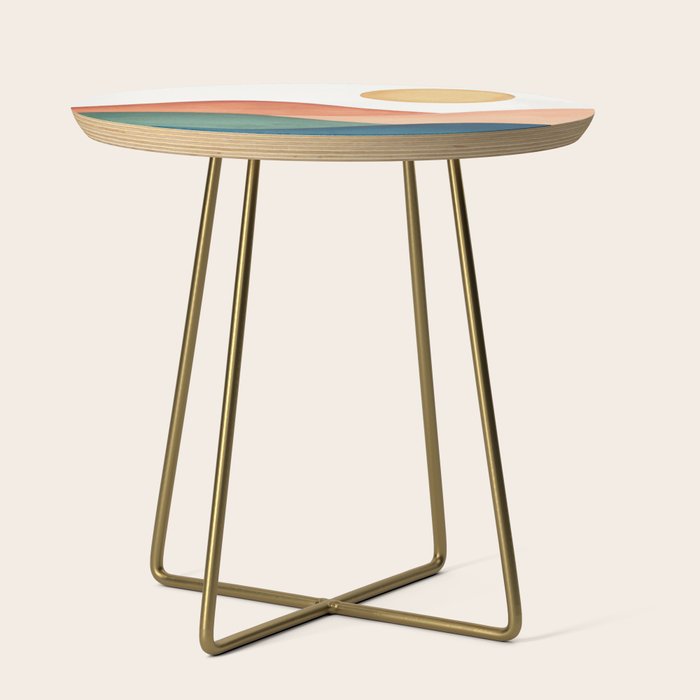Colorful Abstract Mountains Side Table Gallery Image 1