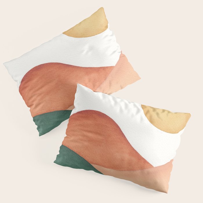 Colorful Abstract Mountains Pillow Sham Gallery Image 3