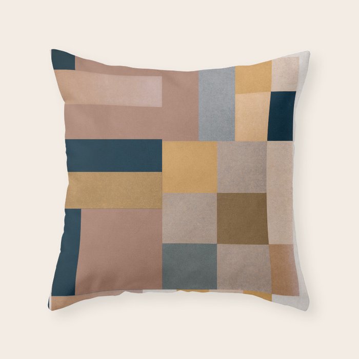 Modern Abstraction Mocha Mousse 4 Throw Pillow Gallery Image 6