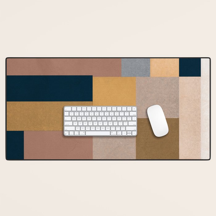 Modern Abstraction Mocha Mousse 4 Desk Mat Gallery Image 1