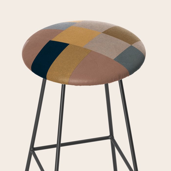 Modern Abstraction Mocha Mousse 4 Stool Gallery Image 2