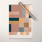 Modern Abstraction Mocha Mousse 4 Wrapping Paper Gallery Image 1