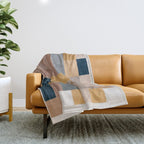 Modern Abstraction Mocha Mousse 4 Throw Blanket Gallery Image 1