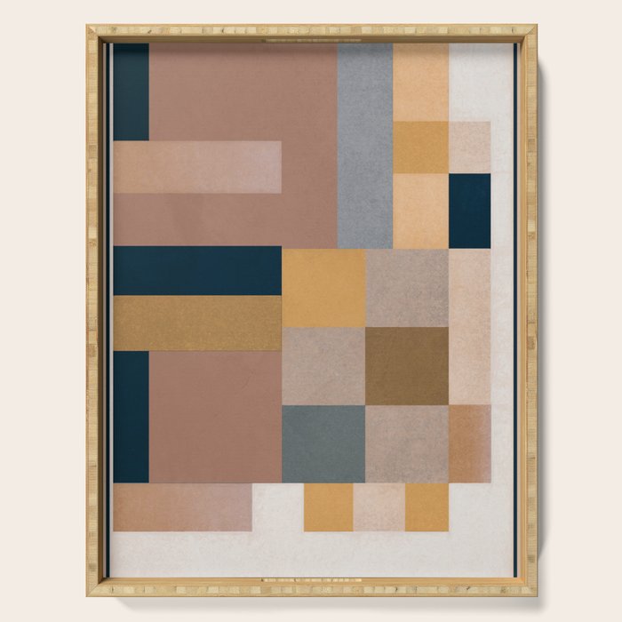 Modern Abstraction Mocha Mousse 4 Serving Tray Gallery Image 1