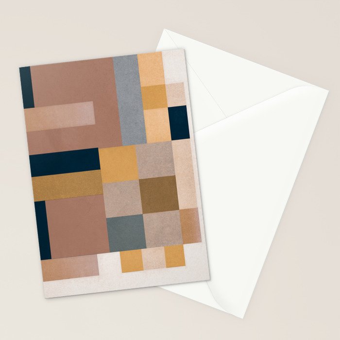 Modern Abstraction Mocha Mousse 4 Stationery Card Gallery Image 2
