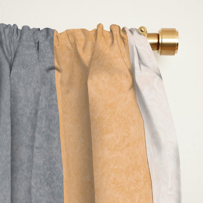 Modern Abstraction Mocha Mousse 4 Window Curtain Gallery Image 2