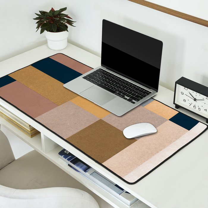 Modern Abstraction Mocha Mousse 4 Desk Mat Gallery Image 2