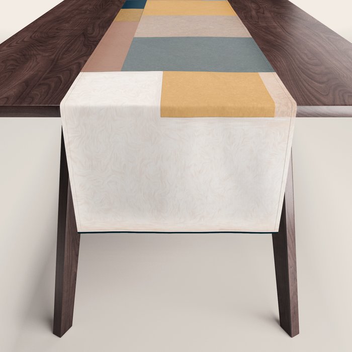 Modern Abstraction Mocha Mousse 4 Table Runner Gallery Image 1