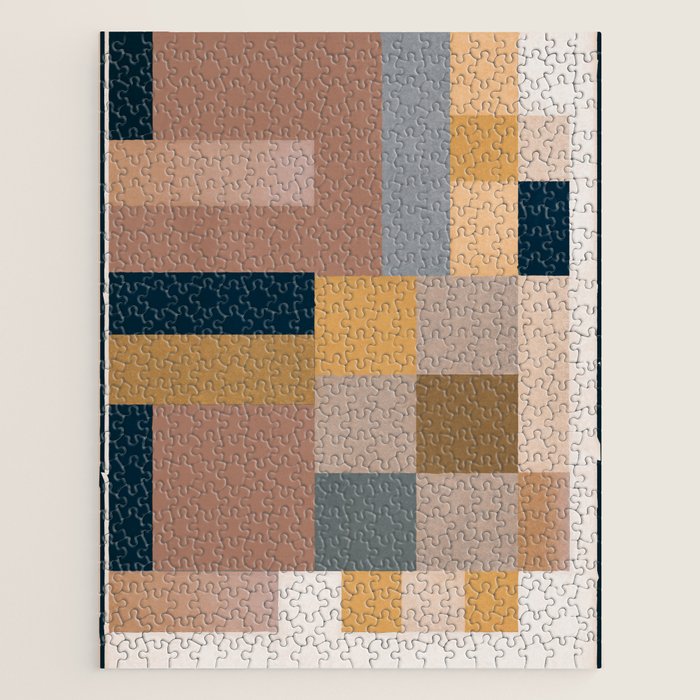 Modern Abstraction Mocha Mousse 4 Jigsaw Puzzle Gallery Image 1