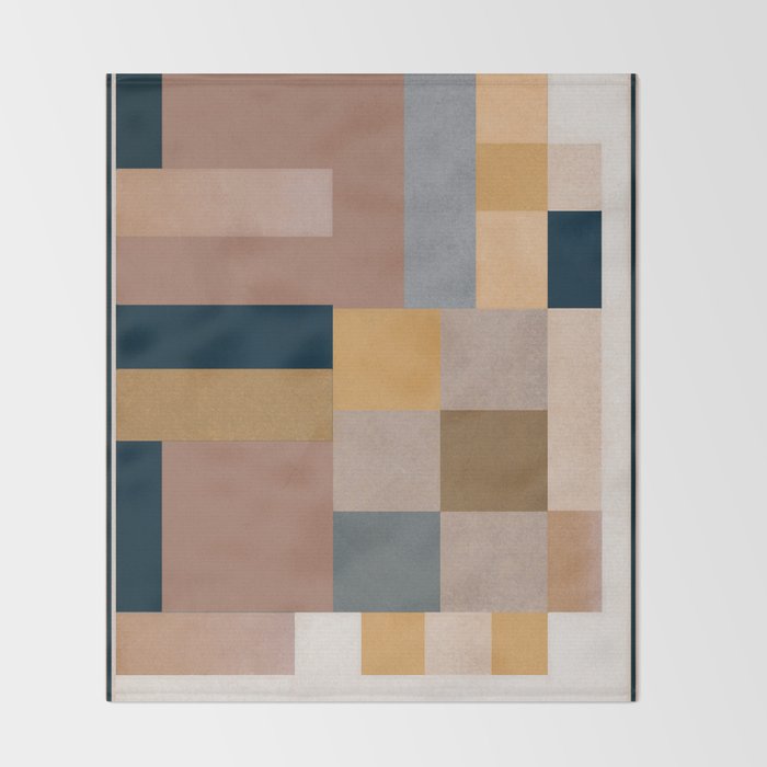 Modern Abstraction Mocha Mousse 4 Throw Blanket Gallery Image 2