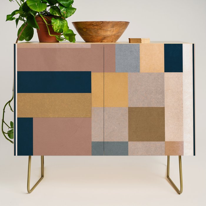 Modern Abstraction Mocha Mousse 4 Credenza Gallery Image 1