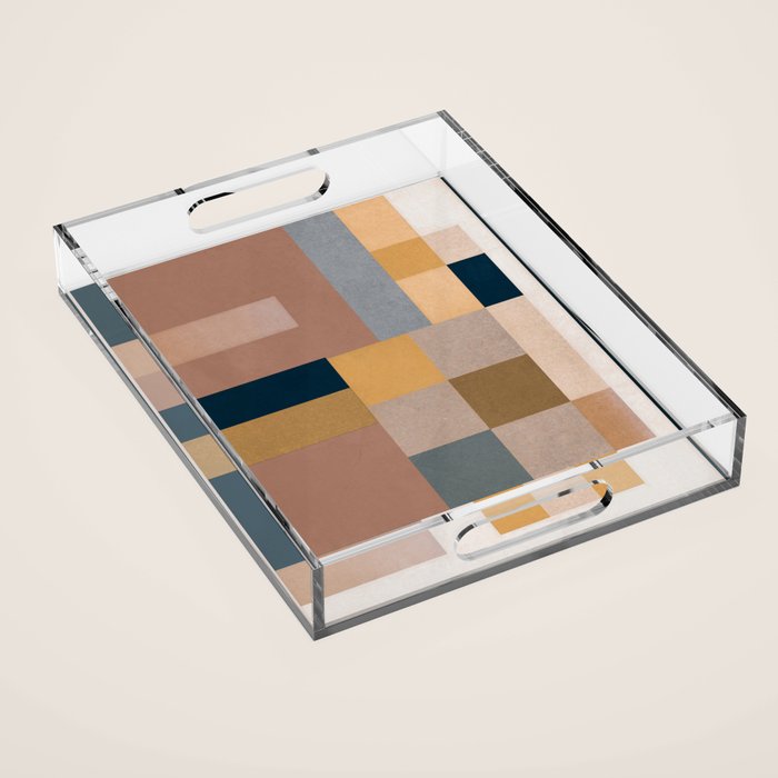 Modern Abstraction Mocha Mousse 4 Acrylic Tray Gallery Image 1